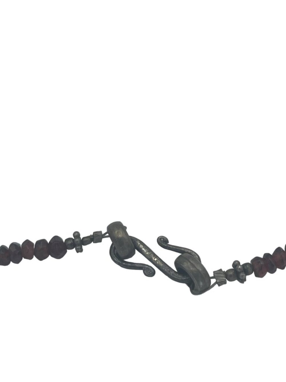 Faceted Gemstone Beaded Necklace With Hook Clasp Mixed Blue & Red Stone Beads Pr - Picture 4 of 5